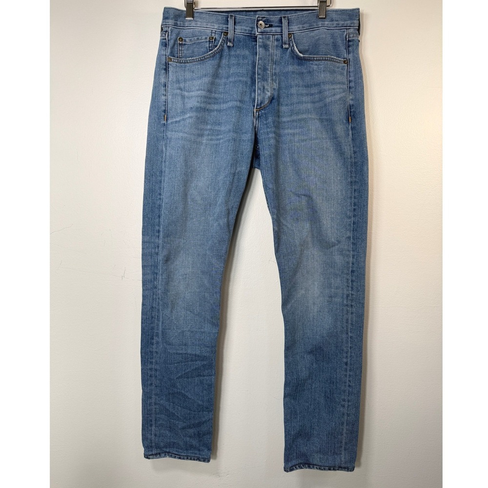 Rag & Bone Fit 2 Slim Groveland Men Fits 33x31 Med Wash Jeans Button Fly Rugged